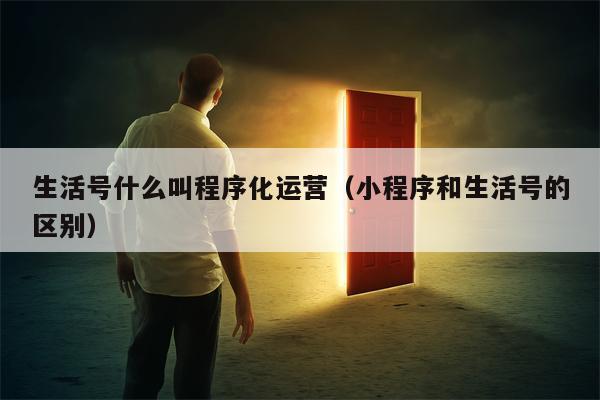 生活号什么叫程序化运营（小程序和生活号的区别）