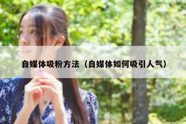 自媒体吸粉方法（自媒体如何吸引人气）