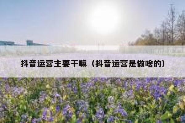 抖音运营主要干嘛（抖音运营是做啥的）