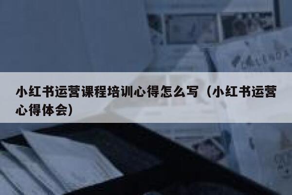 小红书运营课程培训心得怎么写（小红书运营心得体会）