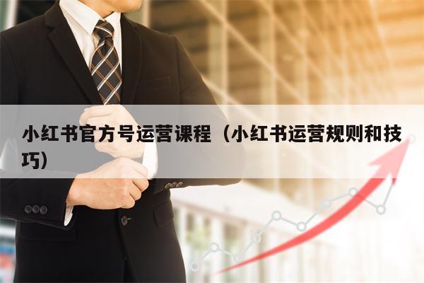 小红书官方号运营课程(小红书运营规则和技巧) 小红书官方号运营课程(小红书运营规则和技巧)