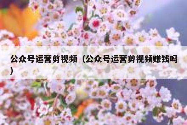 公众号运营剪视频（公众号运营剪视频赚钱吗）