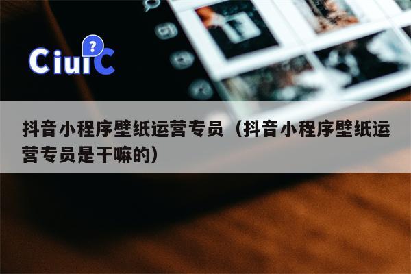 抖音小程序壁纸运营专员（抖音小程序壁纸运营专员是干嘛的）