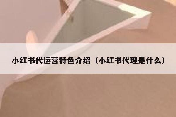 小红书代运营特色介绍（小红书代理是什么）