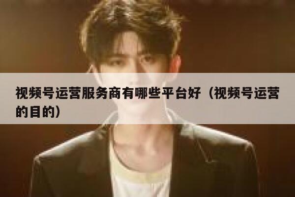 视频号运营服务商有哪些平台好（视频号运营的目的）