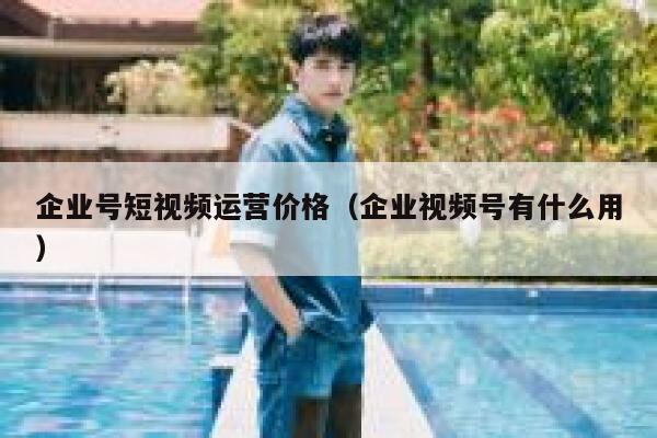 企业号短视频运营价格（企业视频号有什么用）