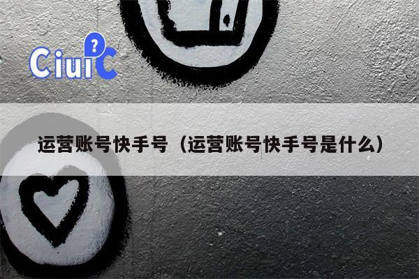 运营账号快手号（运营账号快手号是什么）