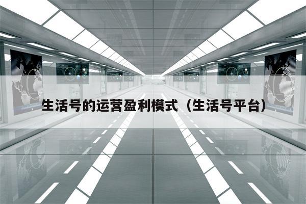 生活号的运营盈利模式（生活号平台）