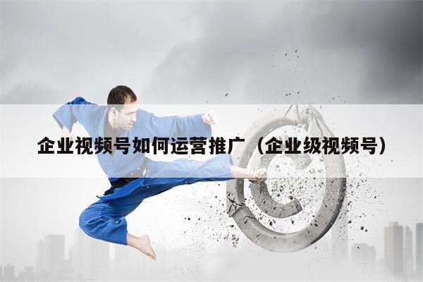 企业视频号如何运营推广(企业级视频号)