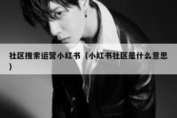 社区搜索运营小红书（小红书社区是什么意思）