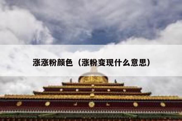 涨涨粉颜色（涨粉变现什么意思）