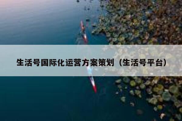 生活号国际化运营方案策划（生活号平台）