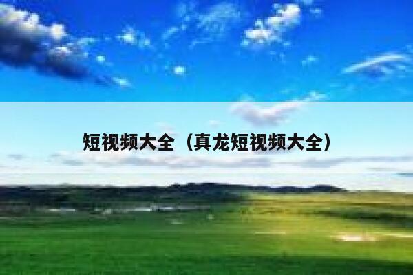 短视频大全（真龙短视频大全）