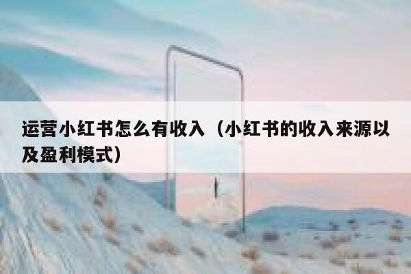 运营小红书怎么有收入（小红书的收入来源以及盈利模式）
