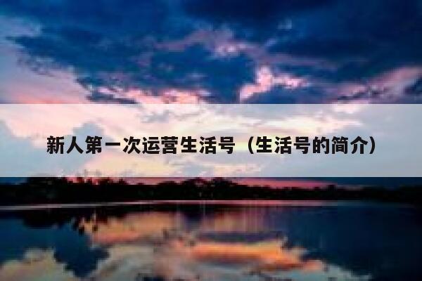 新人第一次运营生活号（生活号的简介）