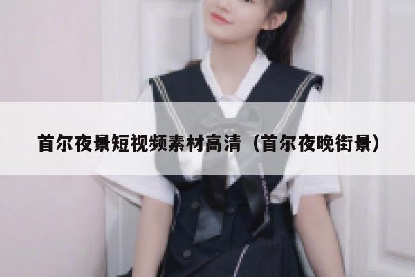 首尔夜景短视频素材高清（首尔夜晚街景）