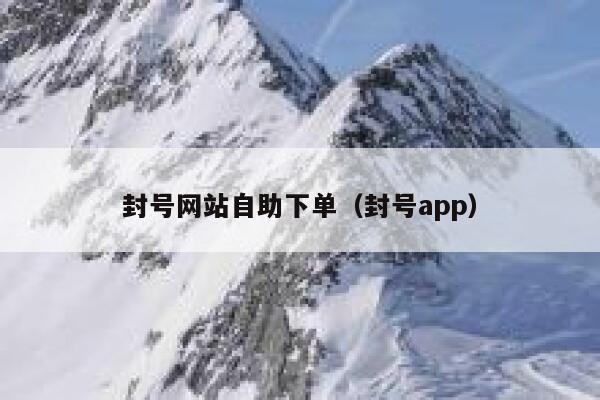 封号网站自助下单（封号app）