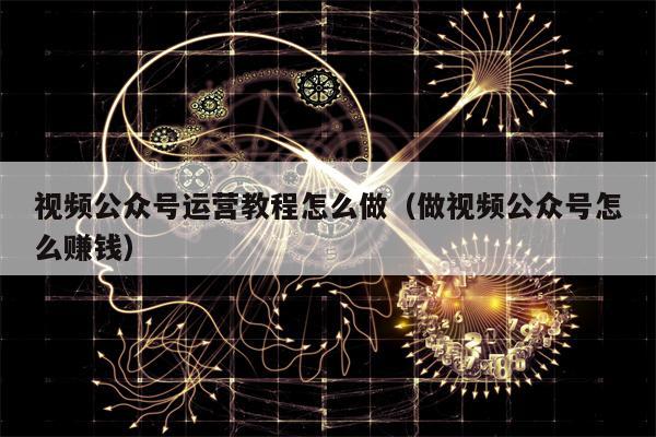 视频公众号运营教程怎么做（做视频公众号怎么赚钱）
