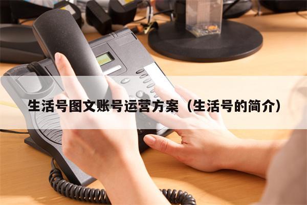 生活号图文账号运营方案（生活号的简介）