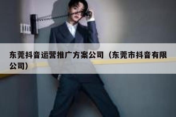 东莞抖音运营推广方案公司（东莞市抖音有限公司）