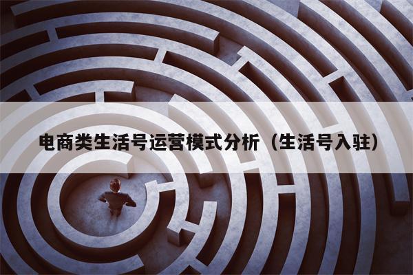 电商类生活号运营模式分析（生活号入驻）