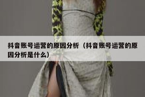 抖音账号运营的原因分析（抖音账号运营的原因分析是什么）