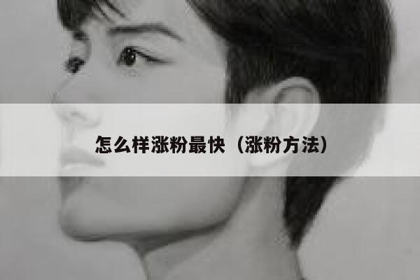 怎么样涨粉最快（涨粉方法）