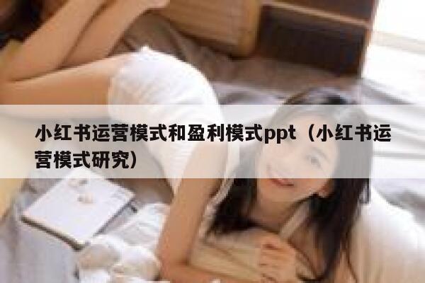 小红书运营模式和盈利模式ppt（小红书运营模式研究）