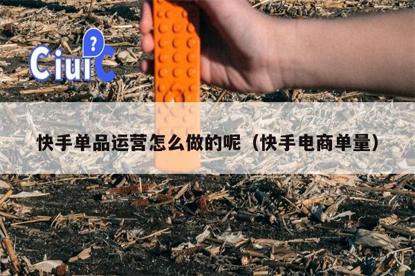 快手单品运营怎么做的呢（快手电商单量）