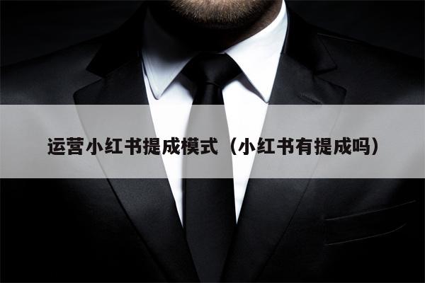 运营小红书提成模式（小红书有提成吗）