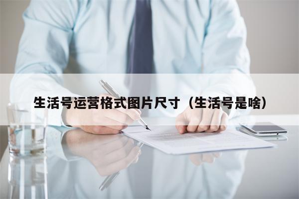 生活号运营格式图片尺寸（生活号是啥）