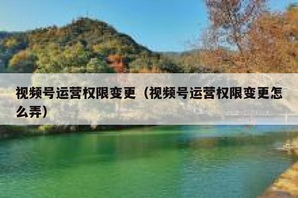视频号运营权限变更（视频号运营权限变更怎么弄）