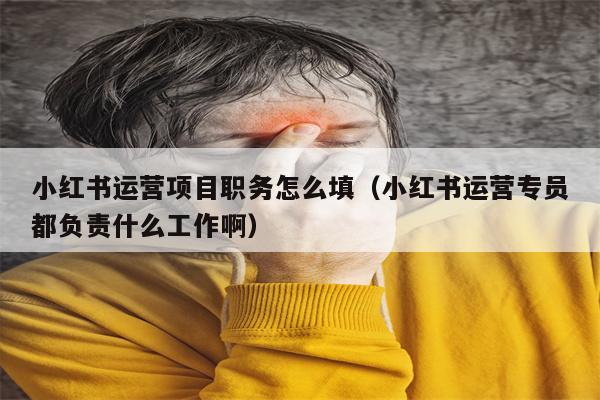 小红书运营项目职务怎么填（小红书运营专员都负责什么工作啊）