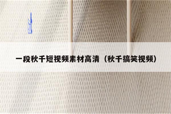 一段秋千短视频素材高清（秋千搞笑视频）