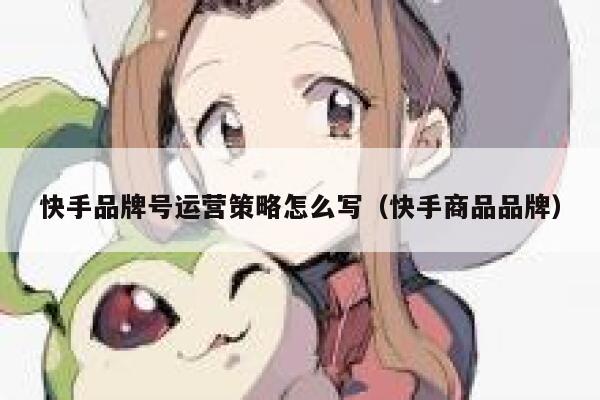 快手品牌号运营策略怎么写（快手商品品牌）