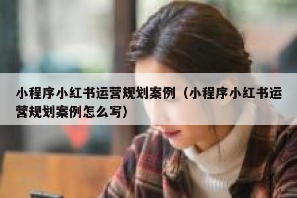 小程序小红书运营规划案例（小程序小红书运营规划案例怎么写）