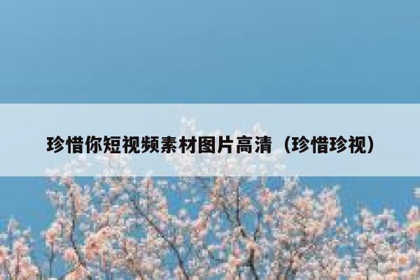 珍惜你短视频素材图片高清（珍惜珍视）