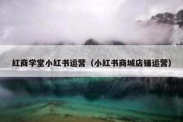 红商学堂小红书运营（小红书商城店铺运营）