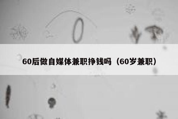 60后做自媒体兼职挣钱吗（60岁兼职）