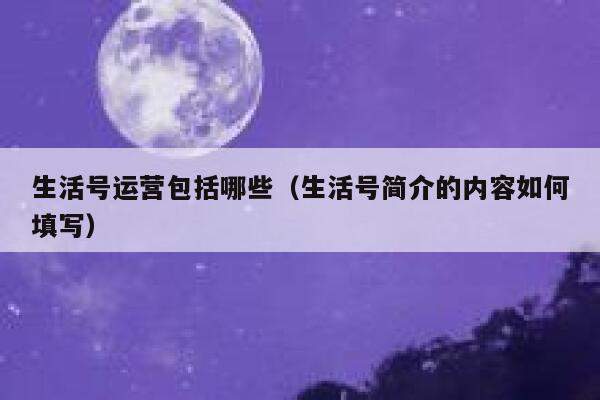 生活号运营包括哪些（生活号简介的内容如何填写）