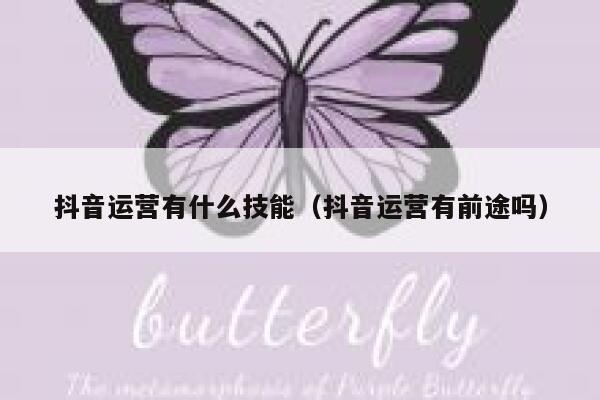 抖音运营有什么技能（抖音运营有前途吗）