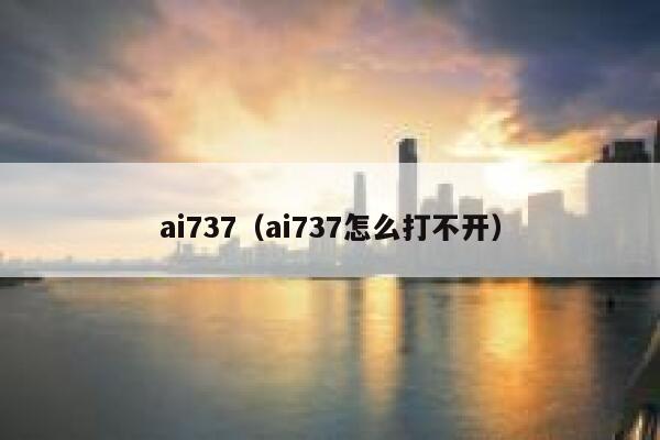 ai737（ai737怎么打不开）