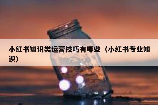 小红书知识类运营技巧有哪些（小红书专业知识）