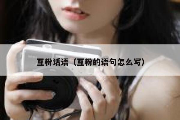 互粉话语（互粉的语句怎么写）