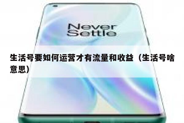 生活号要如何运营才有流量和收益（生活号啥意思）