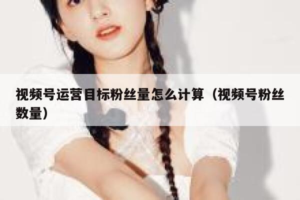 视频号运营目标粉丝量怎么计算（视频号粉丝数量）