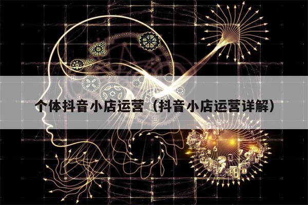 个体抖音小店运营（抖音小店运营详解）