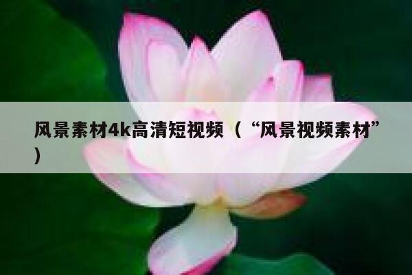 风景素材4k高清短视频（“风景视频素材”）