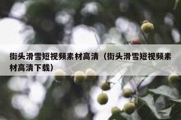 街头滑雪短视频素材高清（街头滑雪短视频素材高清下载）