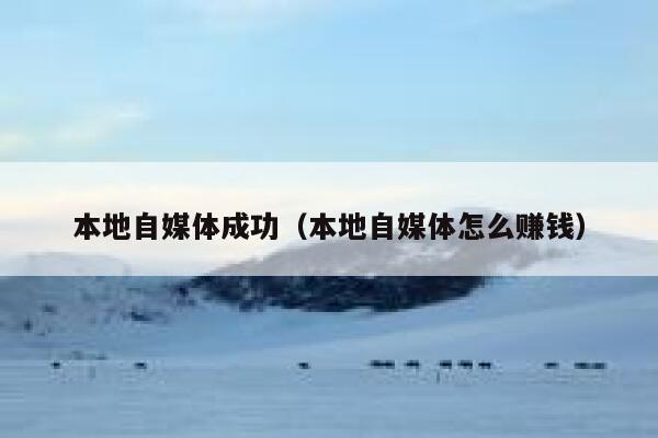 本地自媒体成功（本地自媒体怎么赚钱）